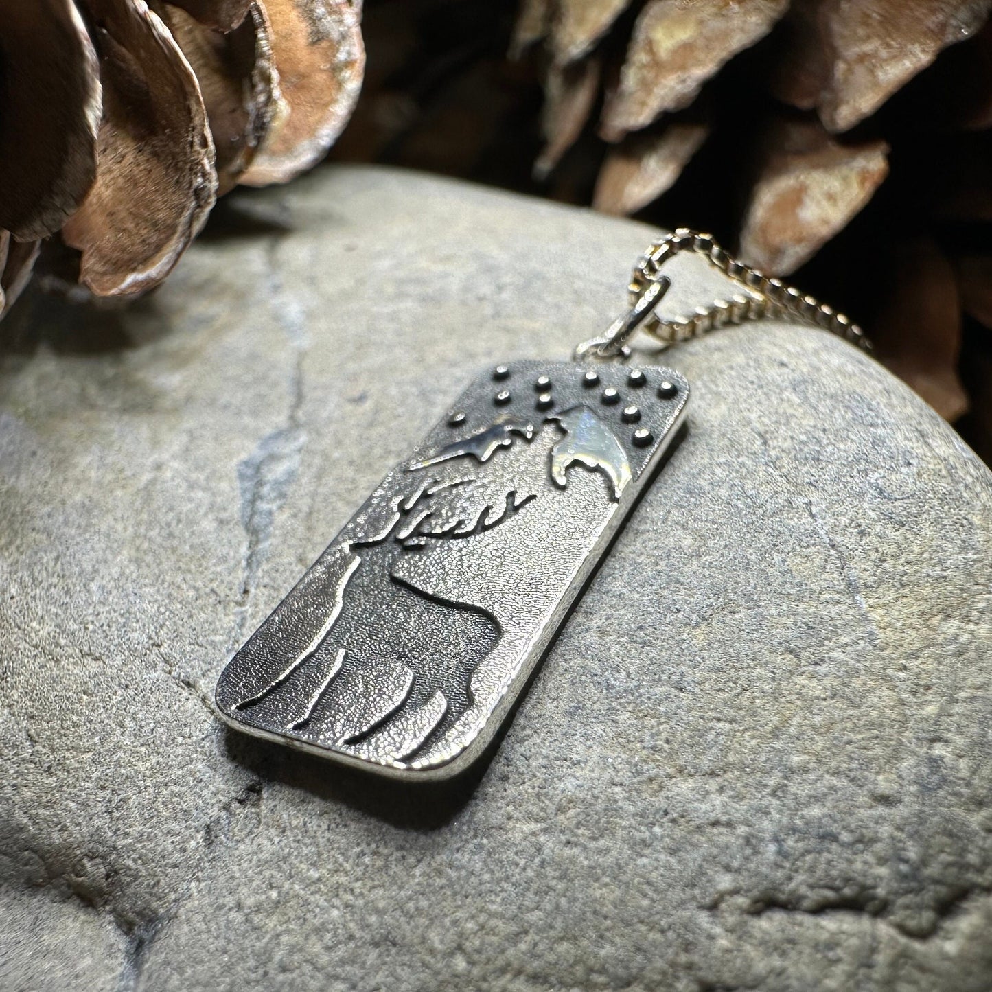 Stag Necklace, Scotland Jewelry, Scottish Stag, Hunter Gift, Nature Jewelry, Pagan Jewelry, Hunting, Wildlife, Deer Hunter, Wiccan Jewelry
