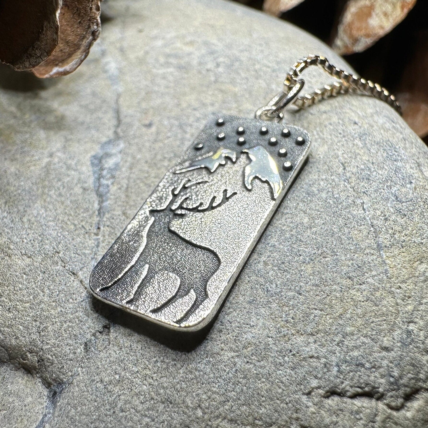 Stag Necklace, Scotland Jewelry, Scottish Stag, Hunter Gift, Nature Jewelry, Pagan Jewelry, Hunting, Wildlife, Deer Hunter, Wiccan Jewelry
