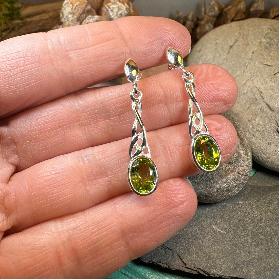 Celtic Knot Earrings, Silver Post Earrings, Irish Jewelry, Scottish Drop Earrings, Silver Ireland Gift, Scotland Gift, Birthstone Earrings