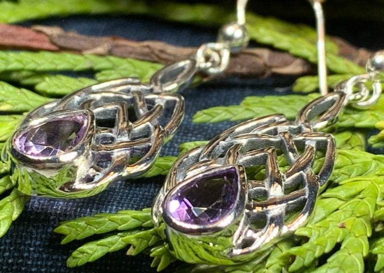 Abria Celtic Knot Earrings in Sterling Silver — view 9