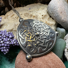 Load image into Gallery viewer, Celtic Knot Shield Necklace
