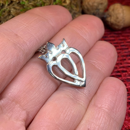 Two Hearts Luckenbooth Necklace - Handmade in Scotland — view 9