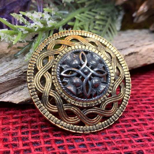 Robert Burns Scottish Thistle Brooch — view 5
