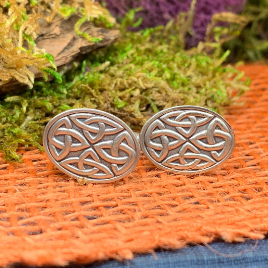 Celtic Trinity Knot Cufflinks for Men