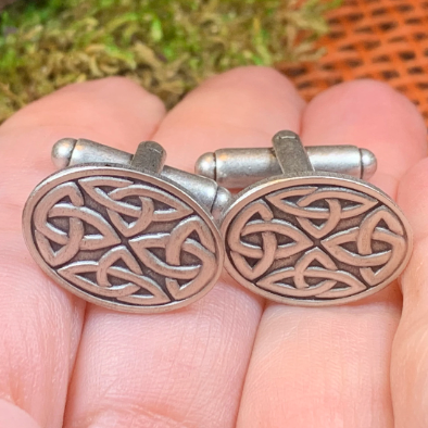 Celtic Trinity Knot Cufflinks for Men — view 6
