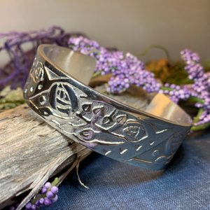 Celtic Mackintosh Flower Cuff Bracelet