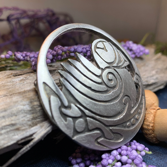 Orkney Celtic Puffin Brooch - Handmade in Scotland — view 8