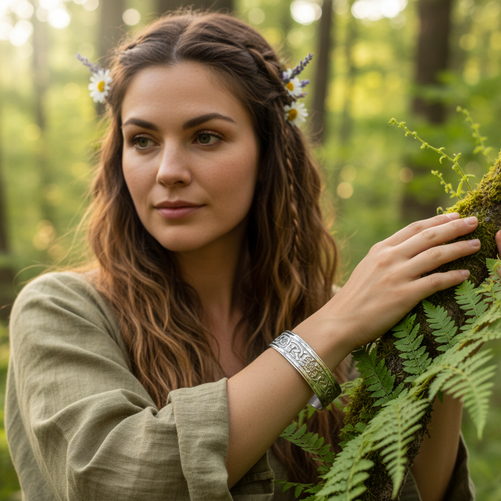 Thistle Pewter Cuff Bracelet - Handmade in Scotland