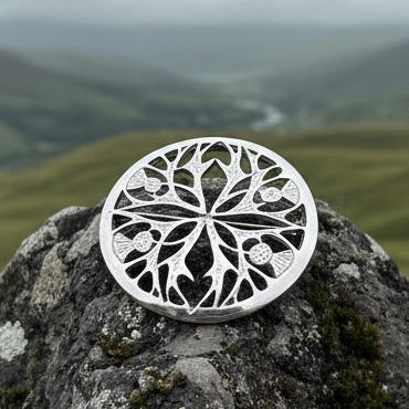 Scottish Thistle Pewter Brooch - Handmade in Scotland — view 4
