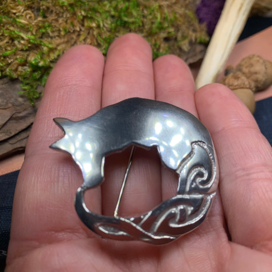 Celtic Fox Brooch - Handmade in Scotland