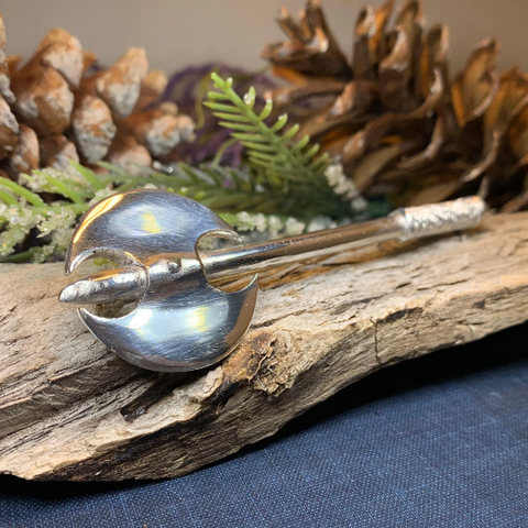 Load image into Gallery viewer, Battle Ax Kilt Pin - Handmade in Scotland
