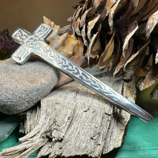 Celtic Cross Kilt Pin - Handmade in Scotland — view 3