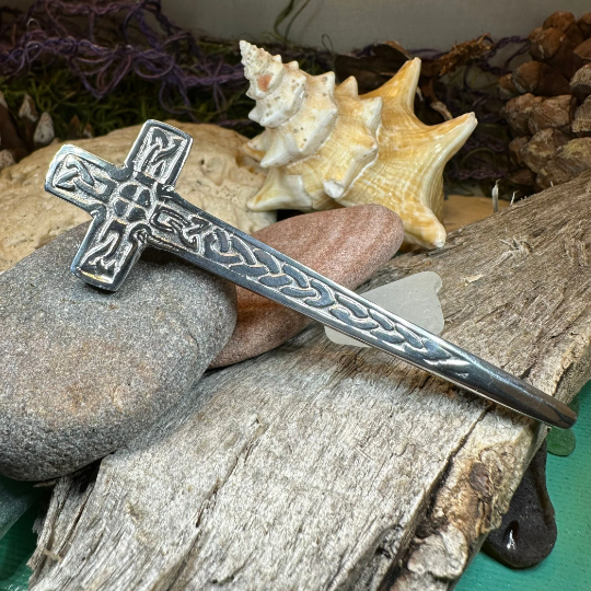 Celtic Cross Kilt Pin - Handmade in Scotland — view 5
