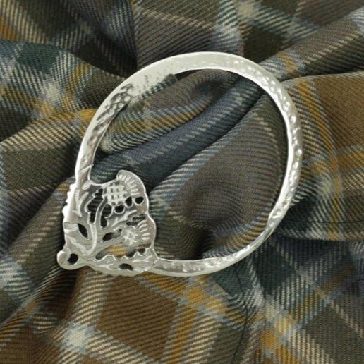 Double Thistle Scarf Ring - Handmade in Scotland