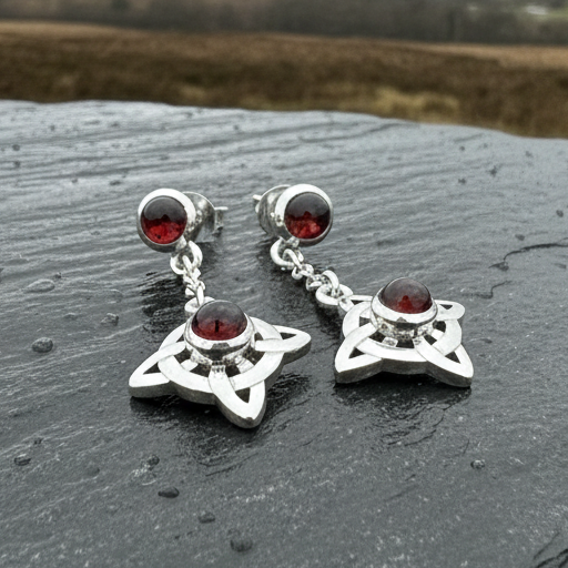 Celtic Protection Knot Earrings in sterling silver