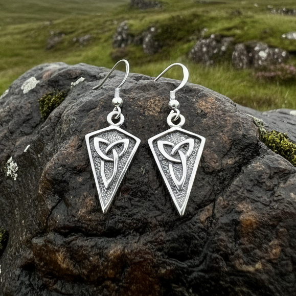 Frances Celtic Knot Earrings in sterling silver