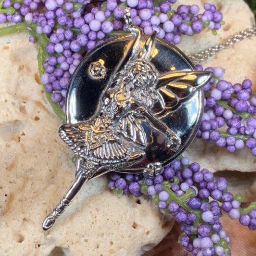 Dancing Butterfly Fairy Necklace in Sterling Silver — view 5
