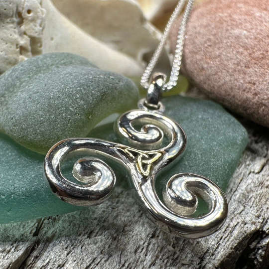 Keeva Triple Spiral Necklace — view 2