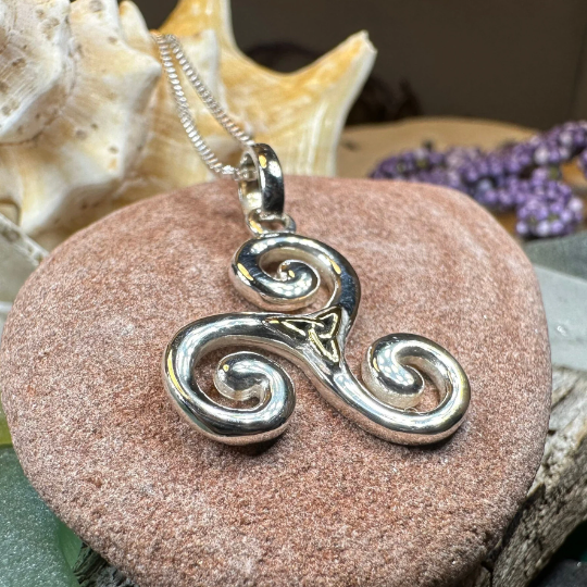 Keeva Triple Spiral Necklace — view 6