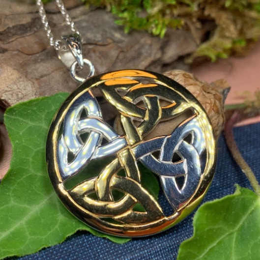 Four Triquetra Knot Necklace — view 6