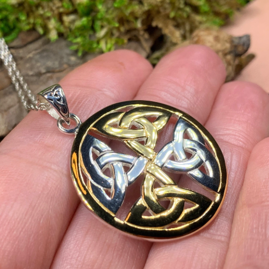 Four Triquetra Knot Necklace — view 7