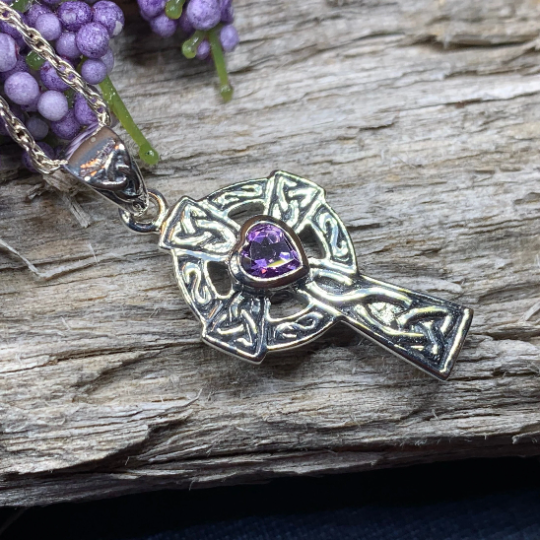 Celtic Cross Heart Necklace — view 4