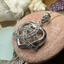 Load image into Gallery viewer, Marcasite Love Knot Necklace
