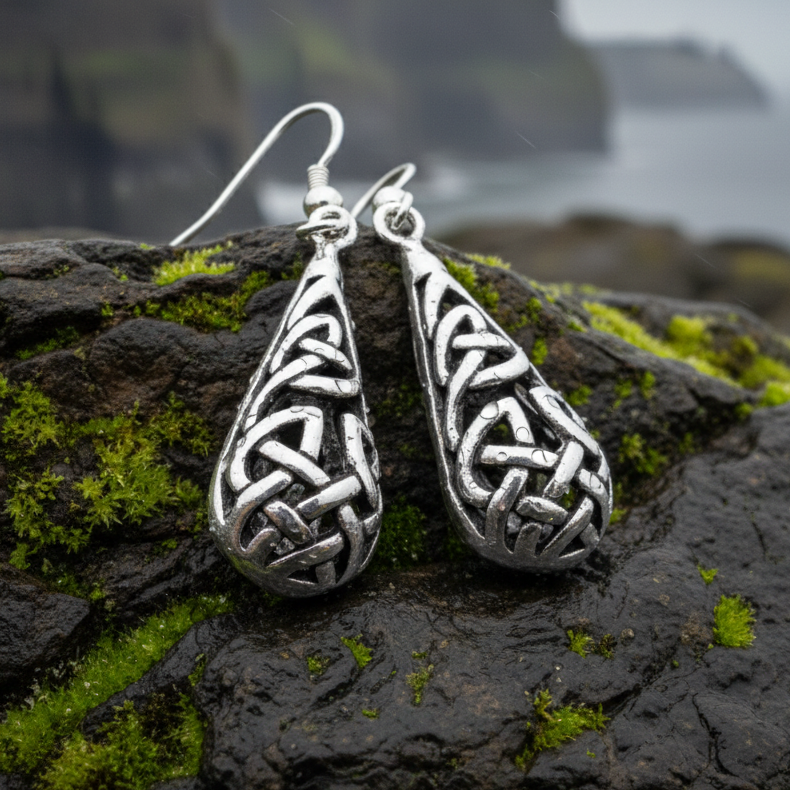 Jennifer Celtic Knot Earrings in sterling silver