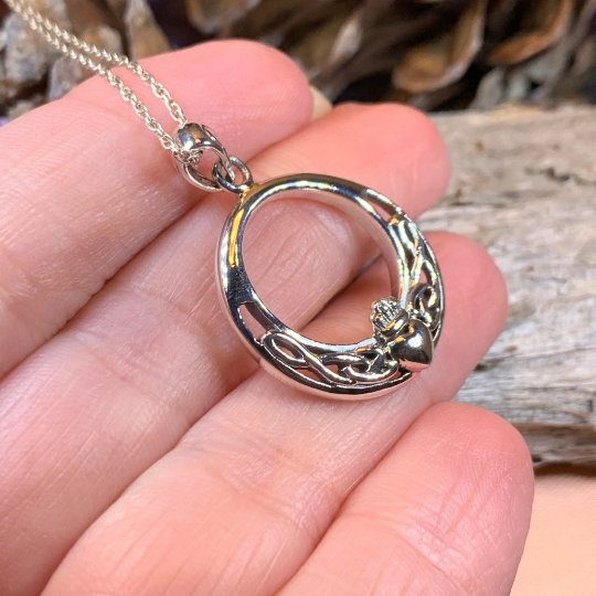 Galway Claddagh Necklace — view 5
