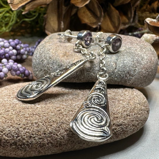 Cablaith Triple Spiral Earrings — view 2