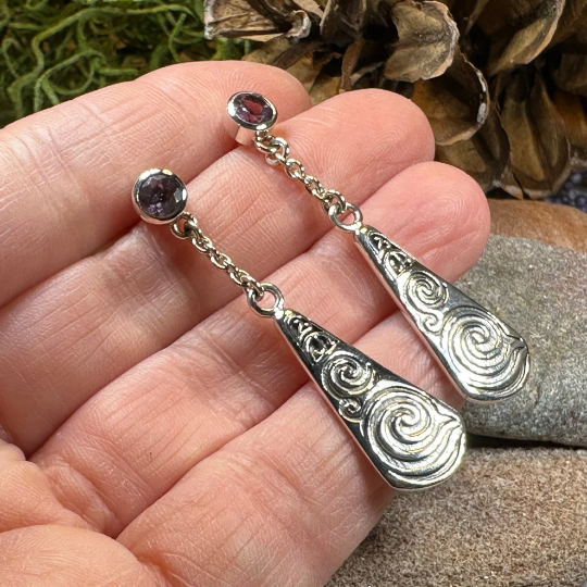 Cablaith Triple Spiral Earrings — view 3