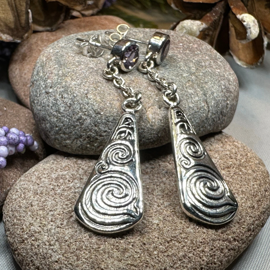 Cablaith Triple Spiral Earrings — view 5