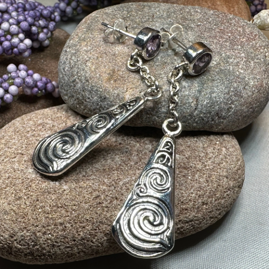 Cablaith Triple Spiral Earrings — view 6