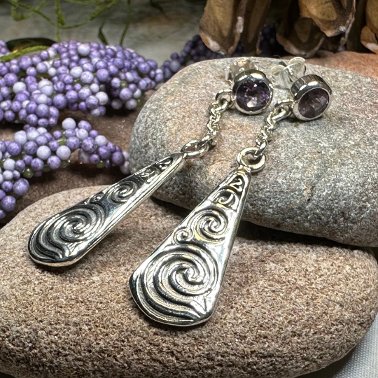 Cablaith Triple Spiral Earrings — view 7