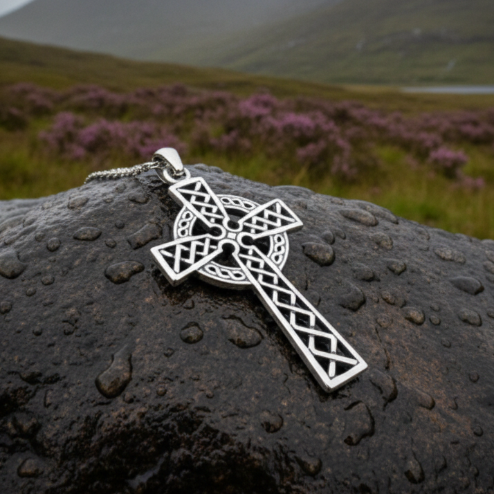 Foellan Celtic Knot Cross Necklace — view 3