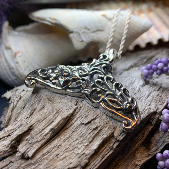 Flowers Whale Tail Necklace — view 3