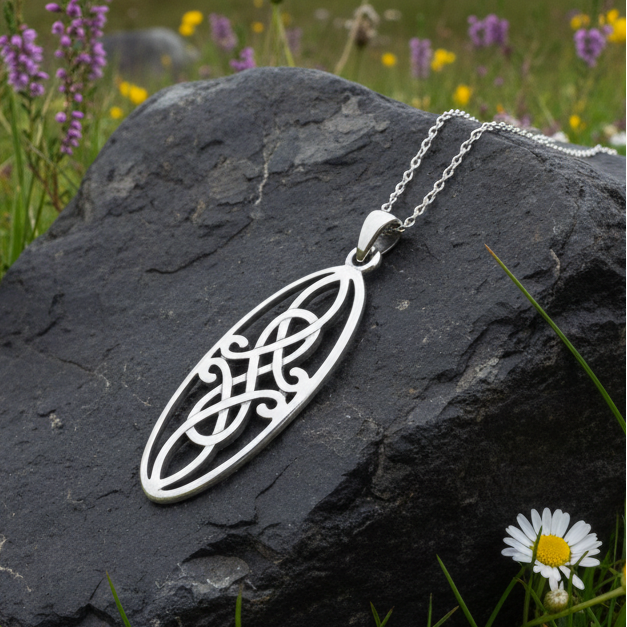 Gillian Celtic Knot Necklace in Sterling Silver