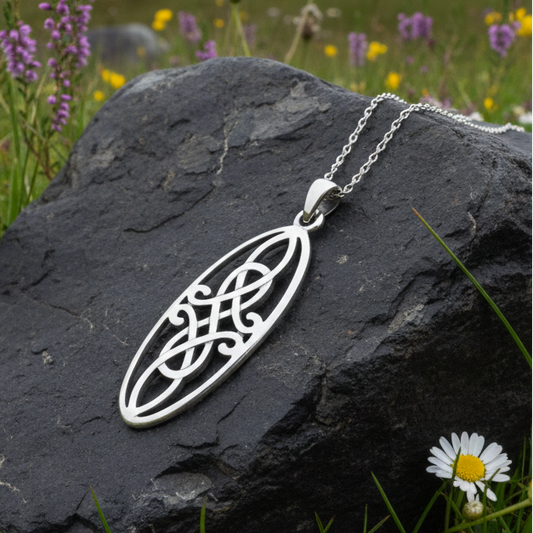 Gillian Celtic Knot Necklace in Sterling Silver