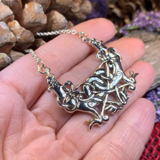 Airica Celtic Viking Silver Necklace in Sterling Silver — view 5