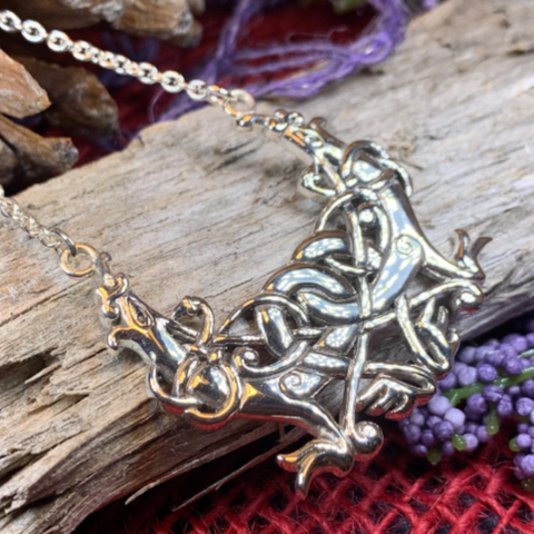 Load image into Gallery viewer, Airica Celtic Viking Silver Necklace
