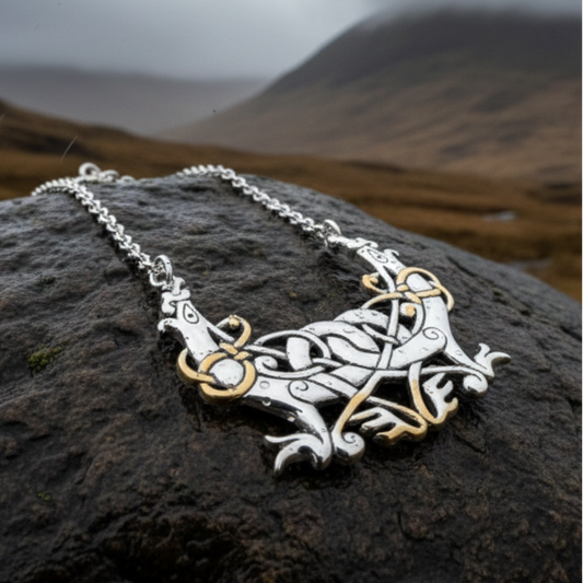 Airica Celtic Viking Silver Necklace in Sterling Silver