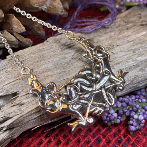 Load image into Gallery viewer, Airica Celtic Viking Silver Necklace
