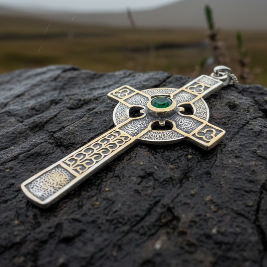 Gibrian Celtic Cross Necklace in Sterling Silver