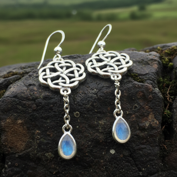 Kate Celtic Knot Earrings in Sterling Silver