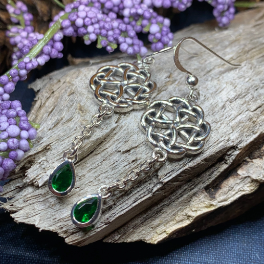 Kate Celtic Knot Earrings in Sterling Silver — view 11