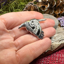 Load image into Gallery viewer, Birget Celtic Raven Necklace
