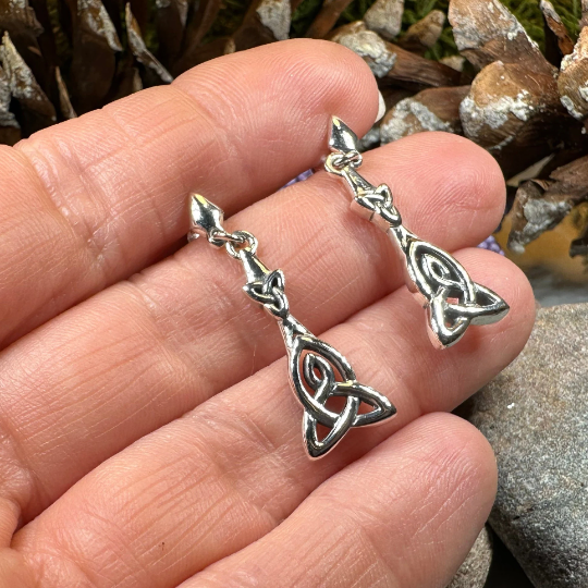 Mother's Knotwork Celtic Earrings in Sterling Silver