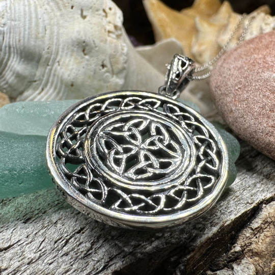 Runa Four Trinity Knot Necklace in Sterling Silver — view 5