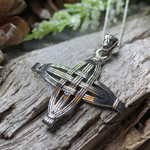 Load image into Gallery viewer, Protection St. Brigid&#39;s Cross Necklace
