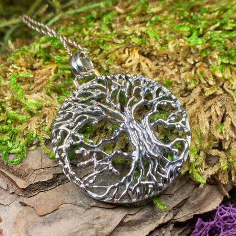 Load image into Gallery viewer, Solstice Tree of Life Silver Necklace
